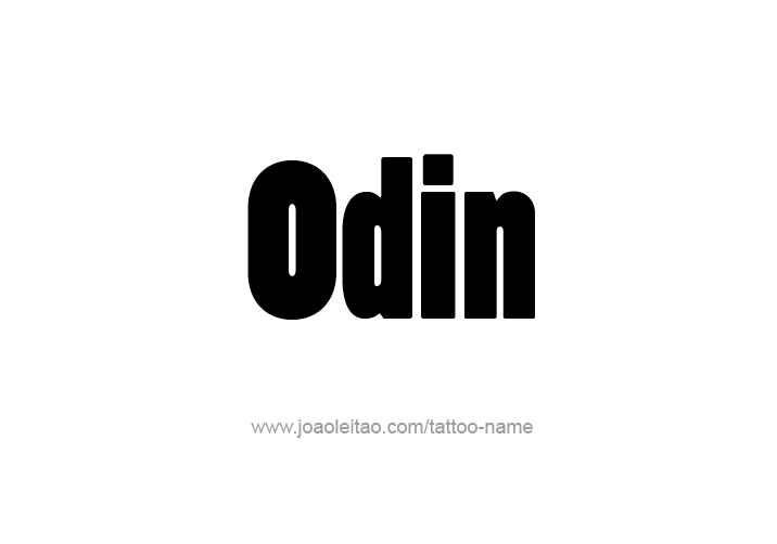 Tattoo Design  Name Odin   