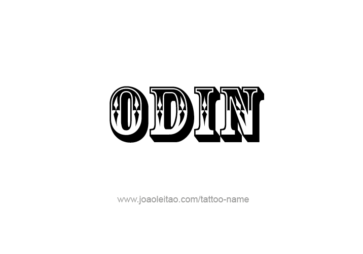 Tattoo Design  Name Odin   