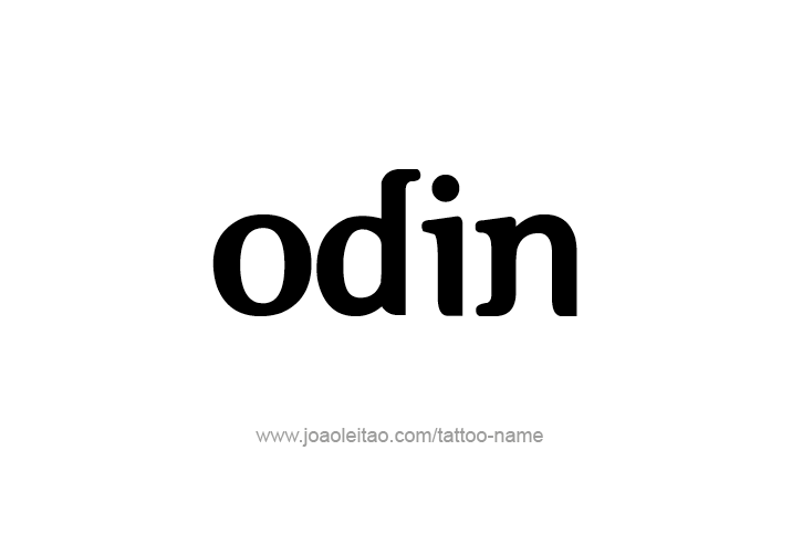 Tattoo Design  Name Odin   