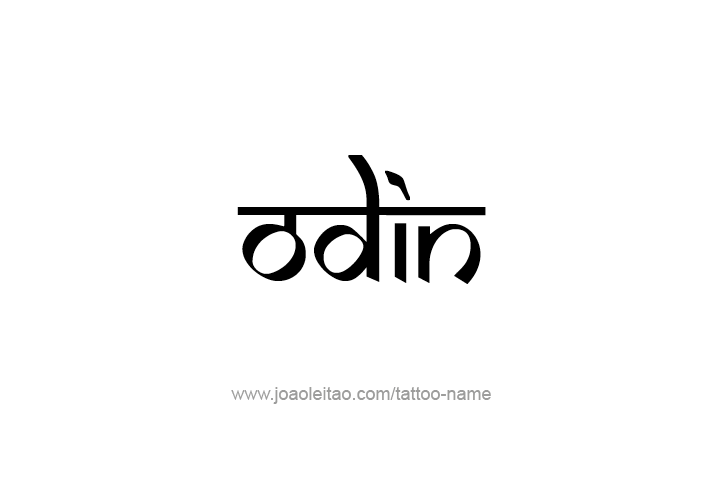 Tattoo Design  Name Odin   