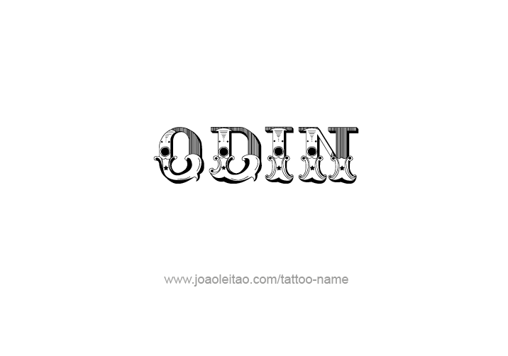 Tattoo Design  Name Odin   