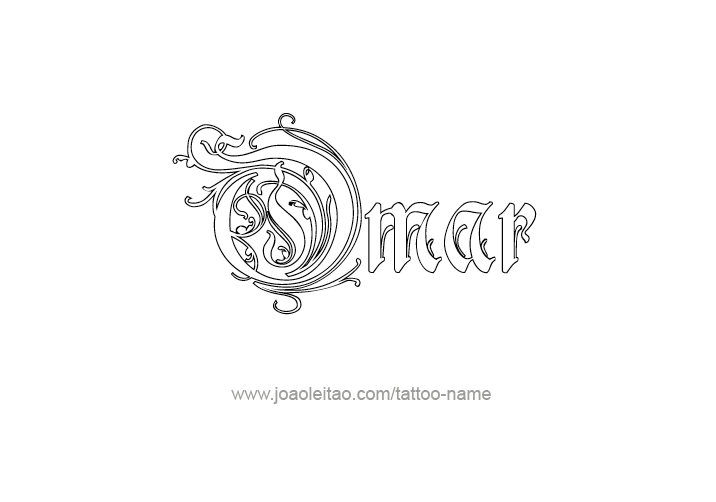 Tattoo Design  Name Omar   