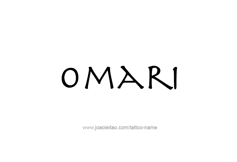 Tattoo Design  Name Omari   