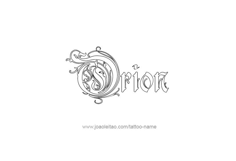 Tattoo Design  Name Orion   