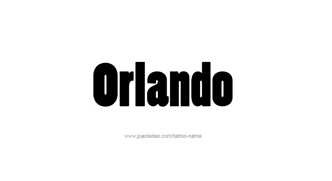 Tattoo Design  Name Orlando   