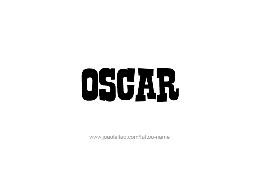 Tattoo Design  Name Oscar   