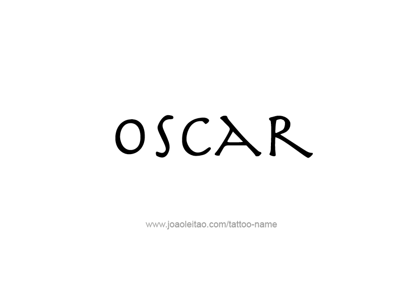 Tattoo Design  Name Oscar   