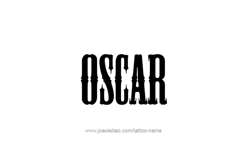 Tattoo Design  Name Oscar   