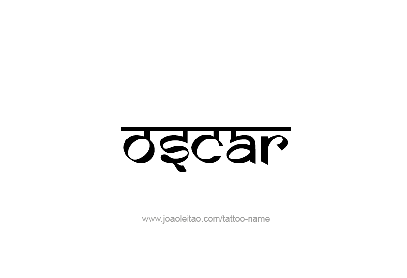 Tattoo Design  Name Oscar   