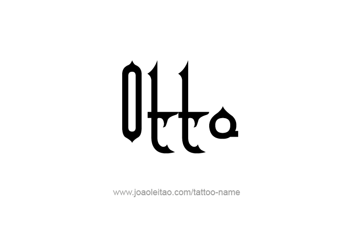 Tattoo Design  Name Otto   