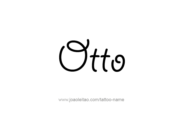 Tattoo Design  Name Otto   