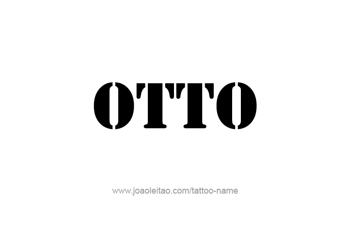 Tattoo Design  Name Otto   