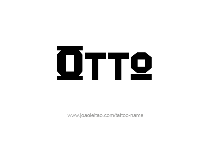 Tattoo Design  Name Otto   