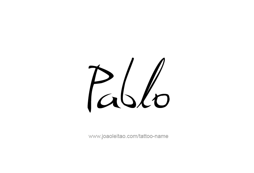 Tattoo Design  Name Pablo   