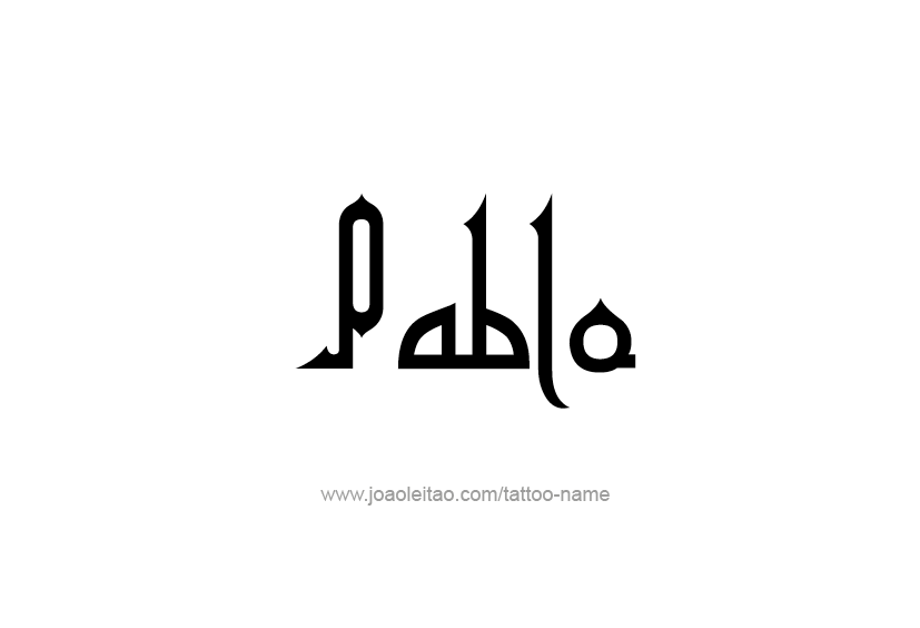 Tattoo Design  Name Pablo   