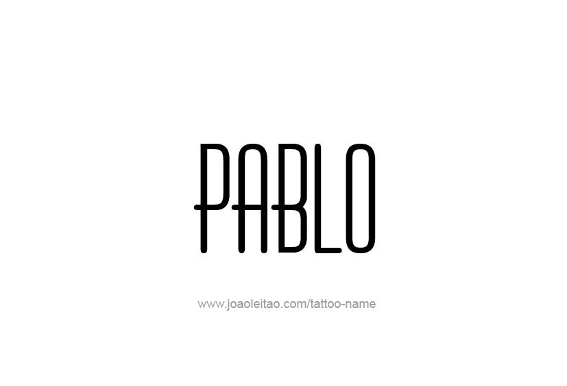 Tattoo Design  Name Pablo   