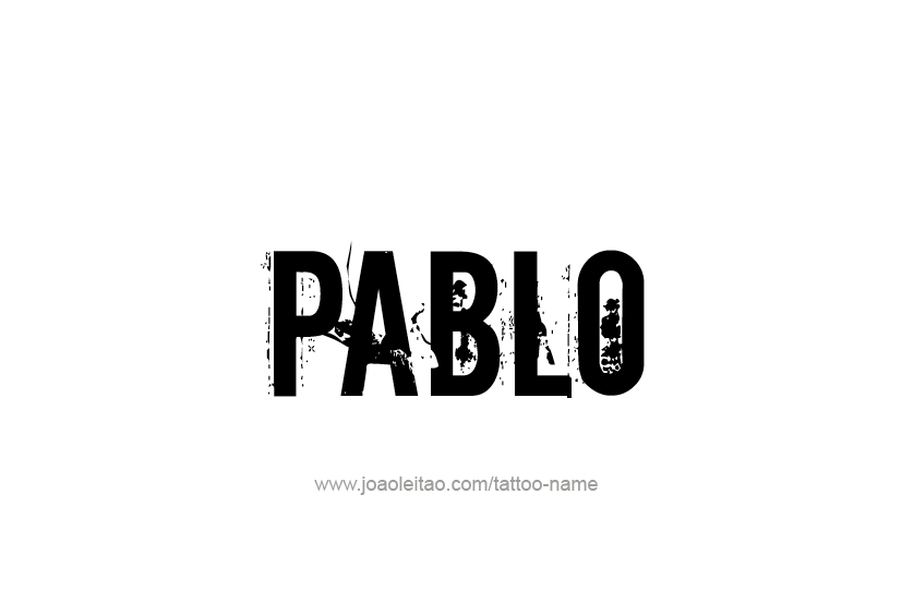 Tattoo Design  Name Pablo   