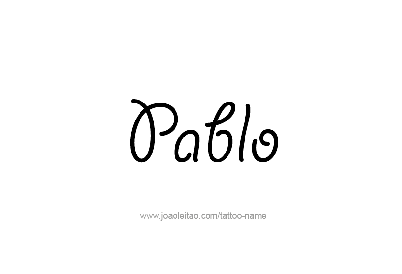 Tattoo Design  Name Pablo   