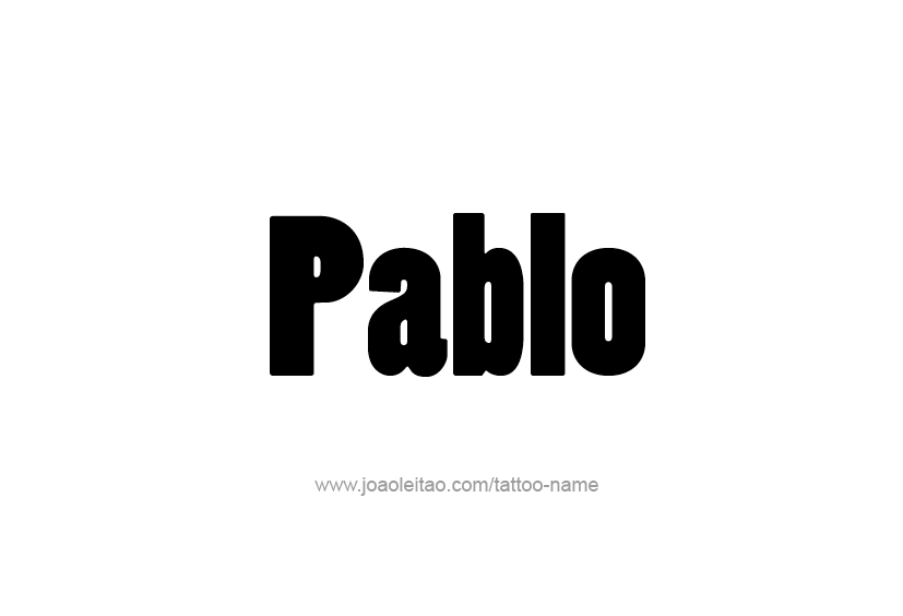 Tattoo Design  Name Pablo   