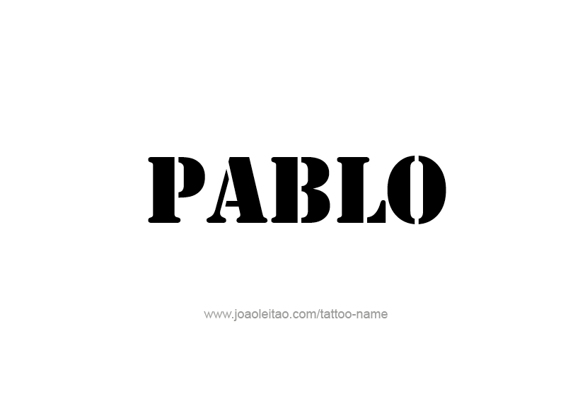 Tattoo Design  Name Pablo   