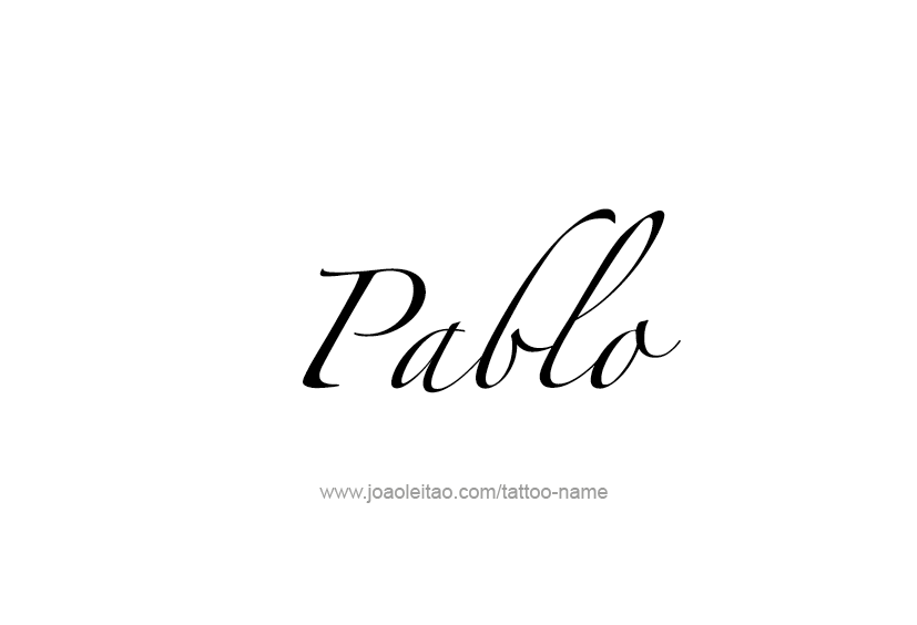 Tattoo Design  Name Pablo   