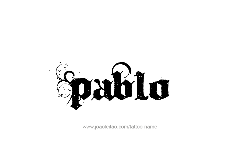 Tattoo Design  Name Pablo   