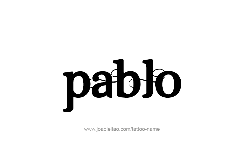 Tattoo Design  Name Pablo   