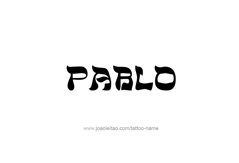 Tattoo Design  Name Pablo   