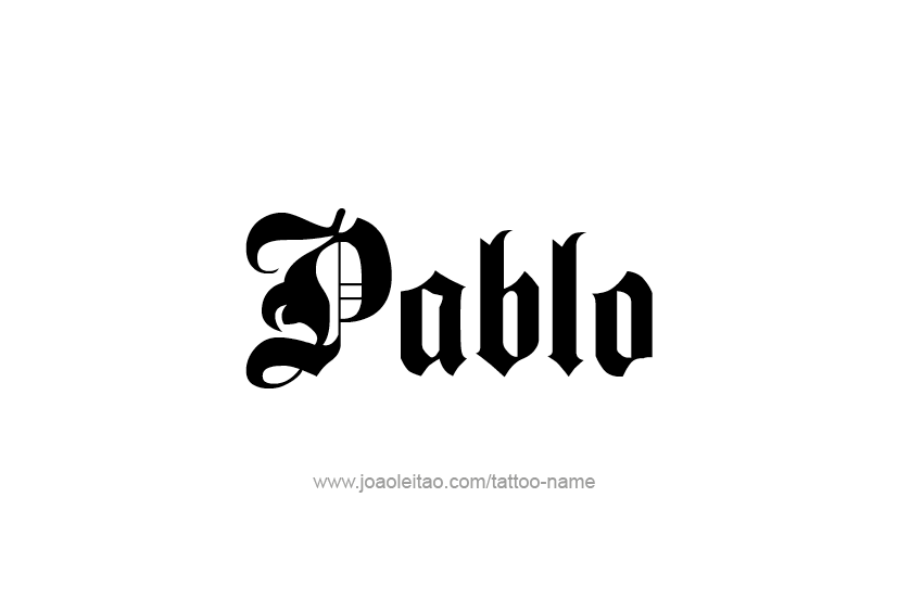 Tattoo Design  Name Pablo   