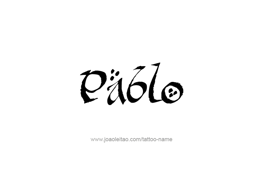 Tattoo Design  Name Pablo   