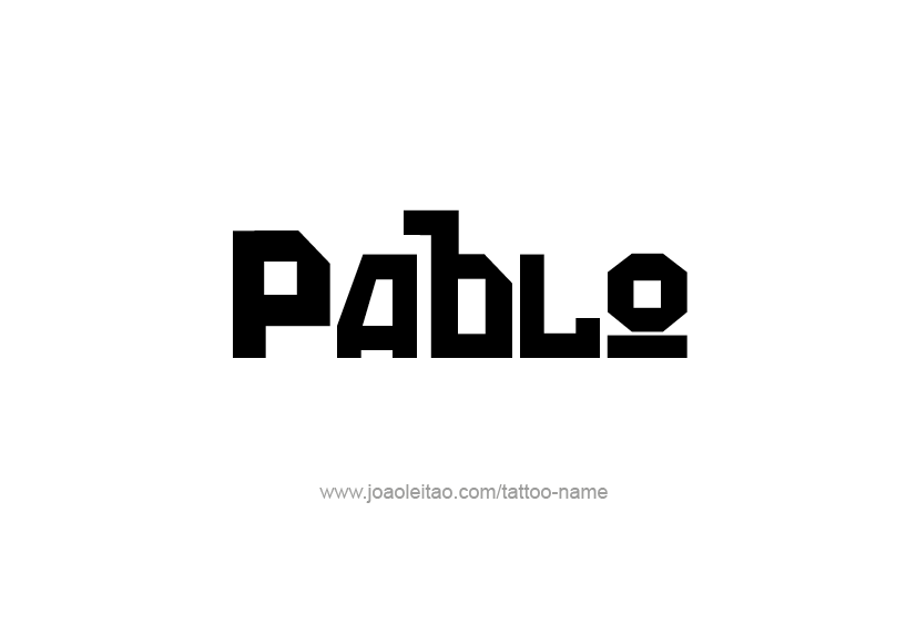 Tattoo Design  Name Pablo   