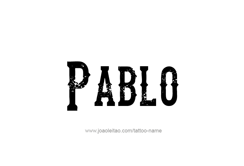 Tattoo Design  Name Pablo   