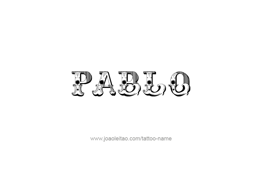 Tattoo Design  Name Pablo   