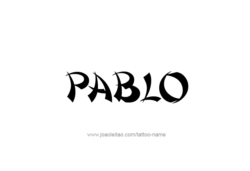 Tattoo Design  Name Pablo
