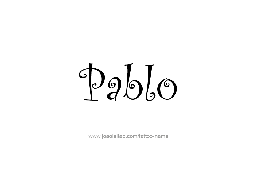 Tattoo Design  Name Pablo   