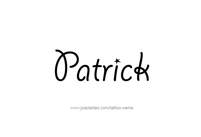 Tattoo Design  Name Patrick   