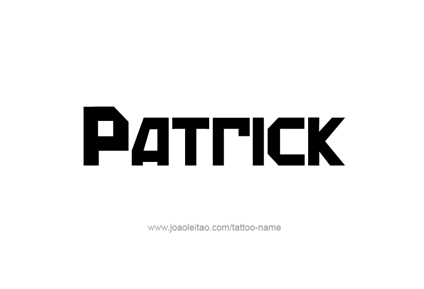 Tattoo Design  Name Patrick   