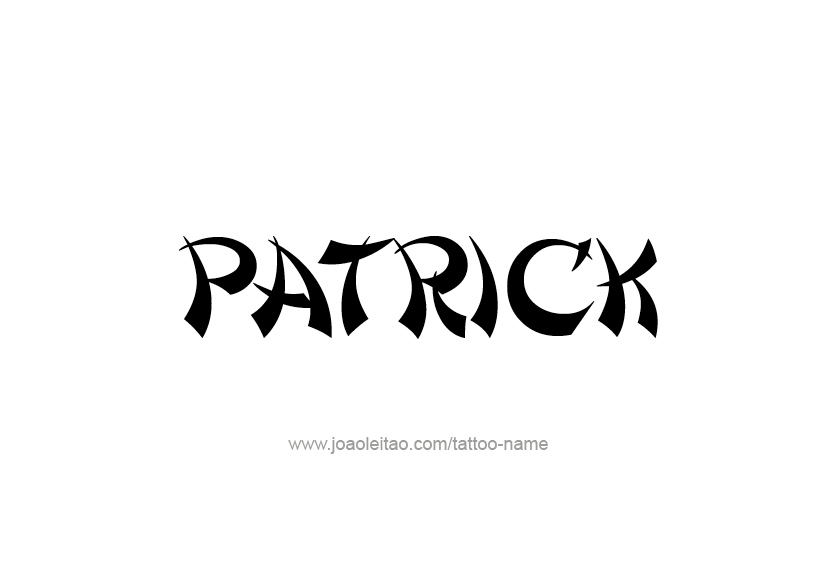 Tattoo Design  Name Patrick
