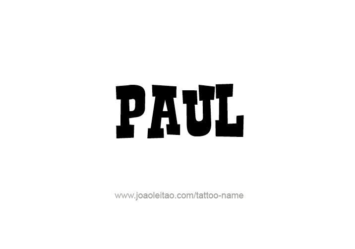 Tattoo Design  Name Paul   