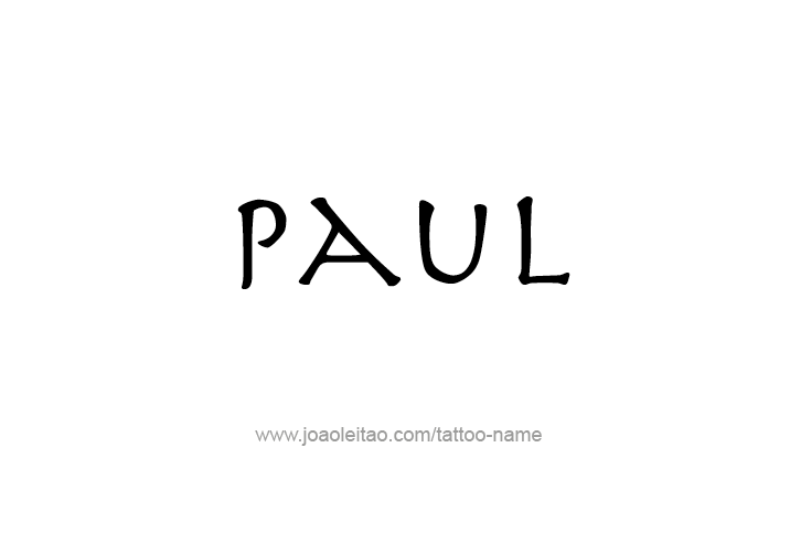 Tattoo Design  Name Paul   