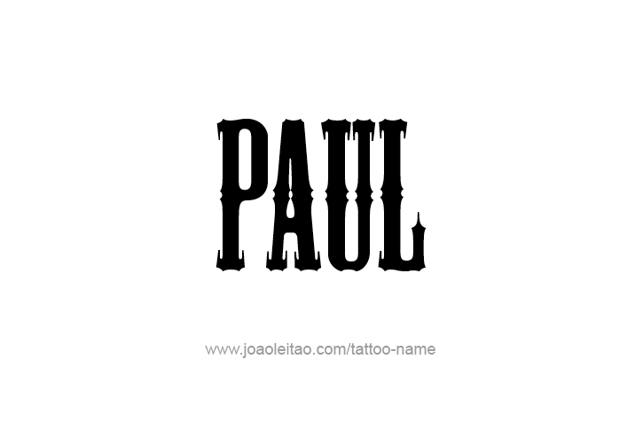 Tattoo Design  Name Paul   