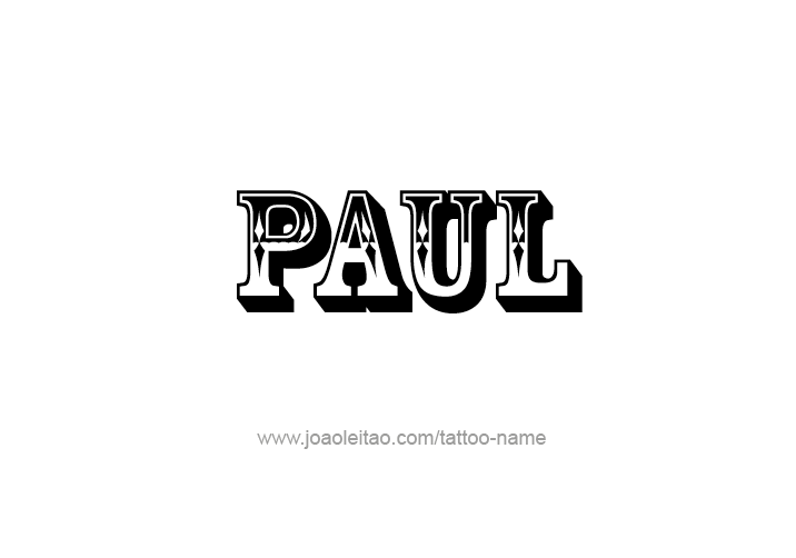 Tattoo Design  Name Paul   