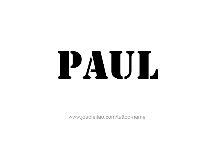 Tattoo Design  Name Paul   