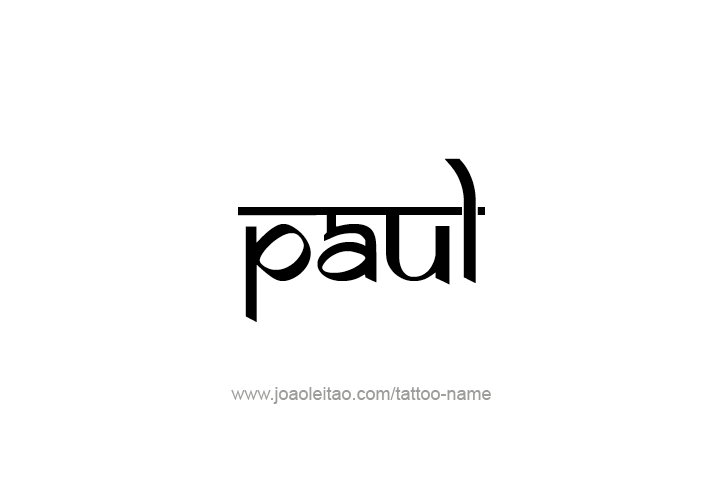 Tattoo Design  Name Paul   