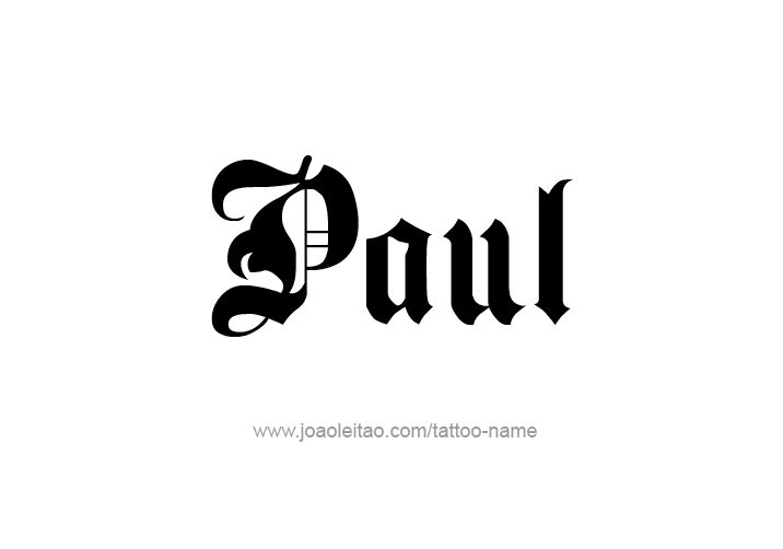 Tattoo Design  Name Paul   