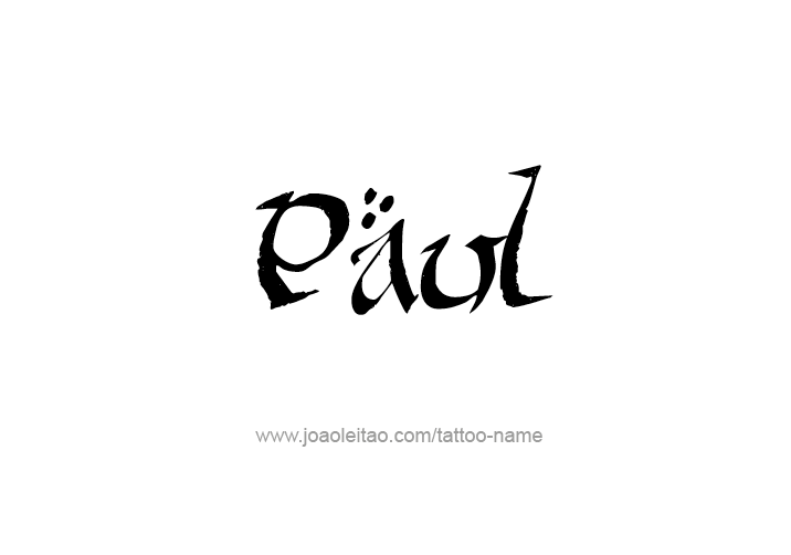 Tattoo Design  Name Paul   