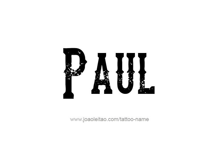 Tattoo Design  Name Paul   