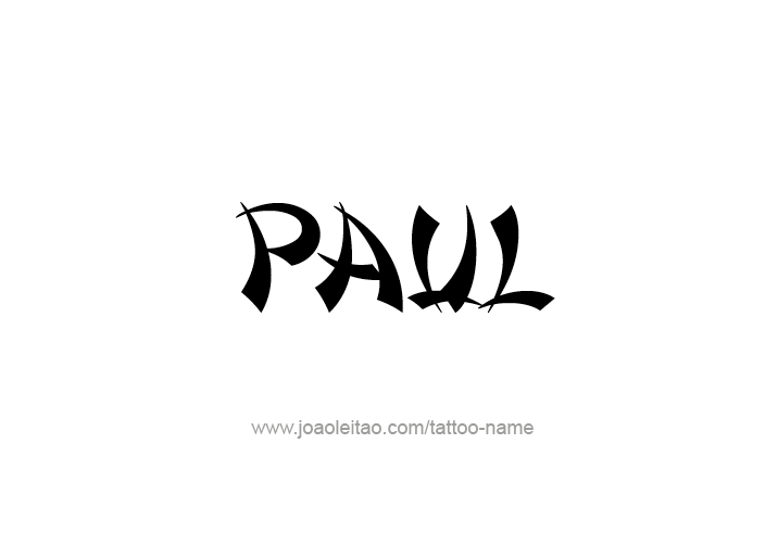 Tattoo Design  Name Paul