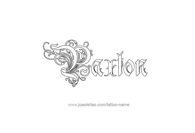 Tattoo Design  Name Paxton   