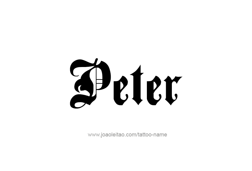 Tattoo Design  Name Peter   